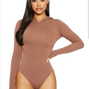 Naked Wardrobe All Good In The Hoodie Bodysuit